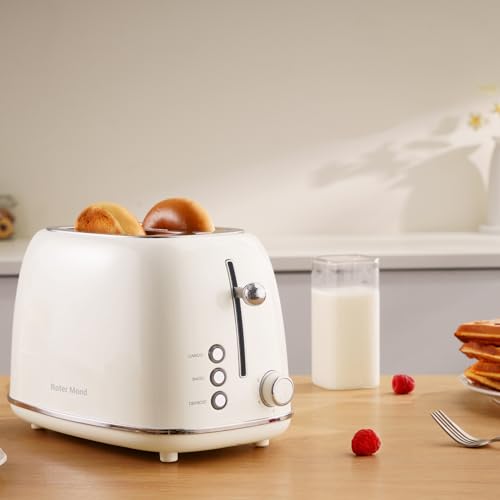 2 Slice Toaster Retro Stainless Steel with Bagel