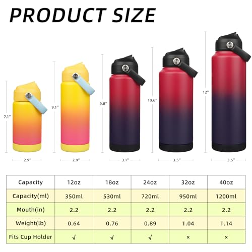 18oz Insulated Water Bottle