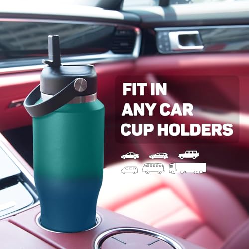Insulated Water Bottle 40oz with Straw