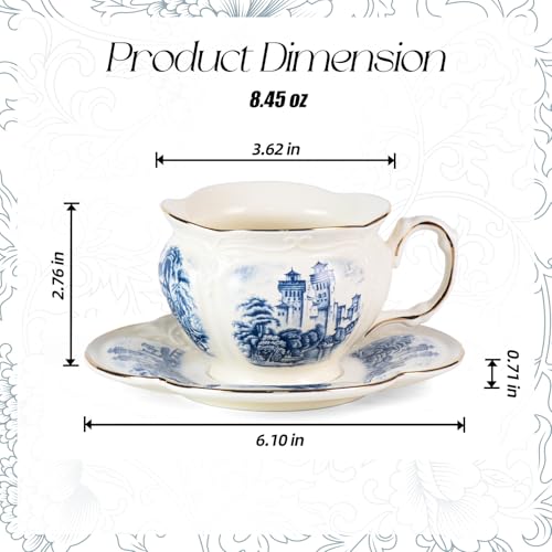 Tea Cups and Saucers Set of 2 (2 Count)