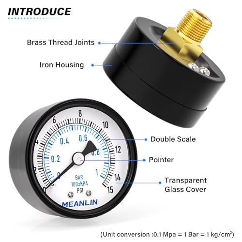 0 15Psi Well Pump Pressure Gauge 1