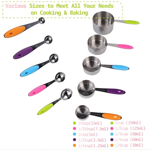 10pcs Measuring Cups and Spoons Set (10 Count)