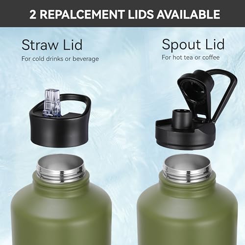 Half Gallon Insulated Water Bottles 64 oz