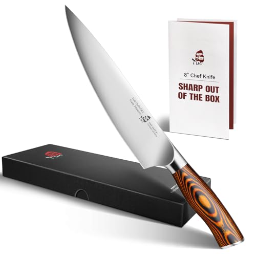 Chef Knife 8 inch Sharp Kitchen Knife with Pakkawood Handle