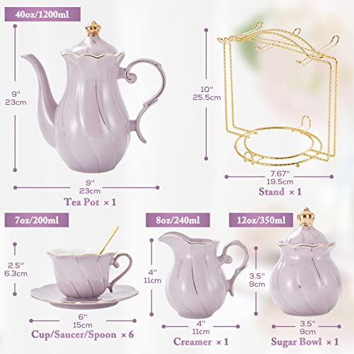 22 pcs Porcelain Tea Set for 6