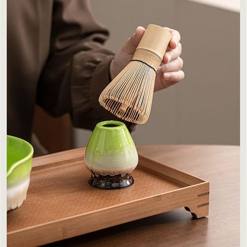 Ceramic Matcha Kit for Breakfast Afternoon Tea Contains Bowl Tea Brush Stand