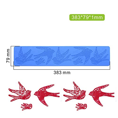 3D Bird Silicone Mold for Cupcake Fondant Lace Pad Cake Decorating