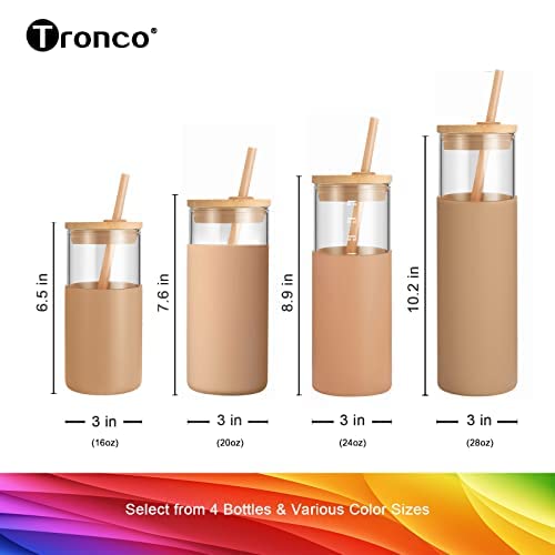 20 oz Glass Tumbler with Lids and Straws (8 Count)