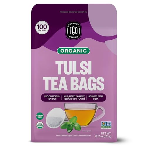 Organic Tulsi Holy Basil Tea (100 Count)
