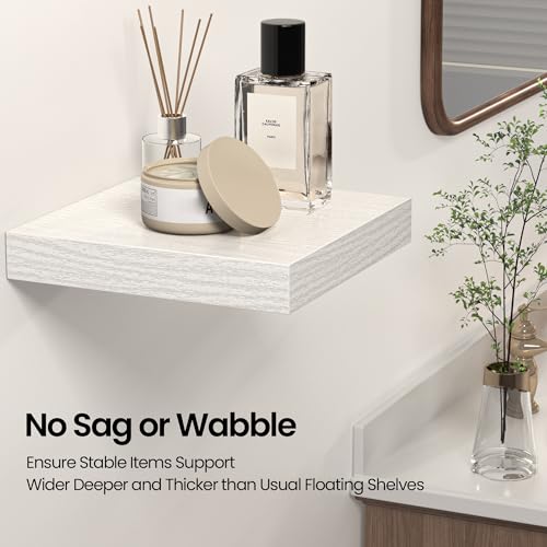 Square Floating Shelves for Wall (4 Count)