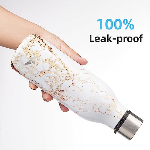 18 oz Insulated Stainless Steel Metal Water Bottle with Strap