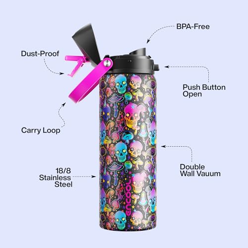 Insulated Water Bottle with Straw
