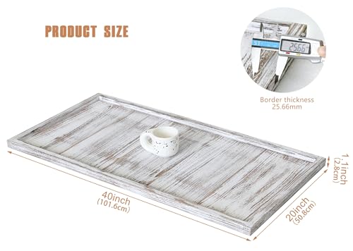 Extra Large Long Rectangle Ottoman Table Tray 40"x20"