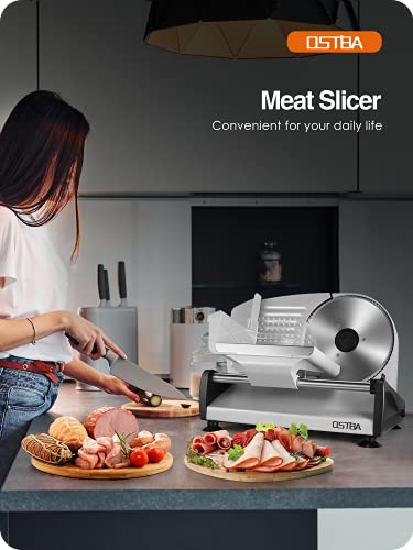 Electric Meat Slicer with 7.5” Stainless Steel Blades