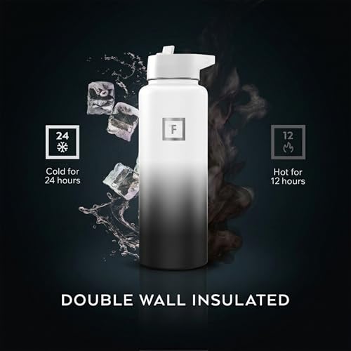 40 oz Wide Mouth Water Bottle with Straw