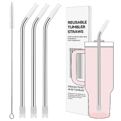 Bent Metal Straws for Stanley 40oz
