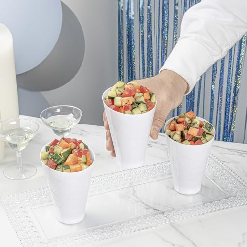 7 Ounce Plastic Glasses 100 Round Incline Shooter Cups (100 Count)