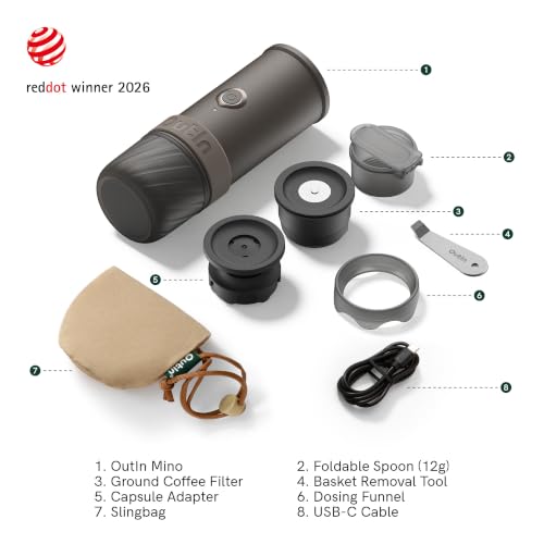 Mino Portable Electric Espresso Machine for Travel with Self