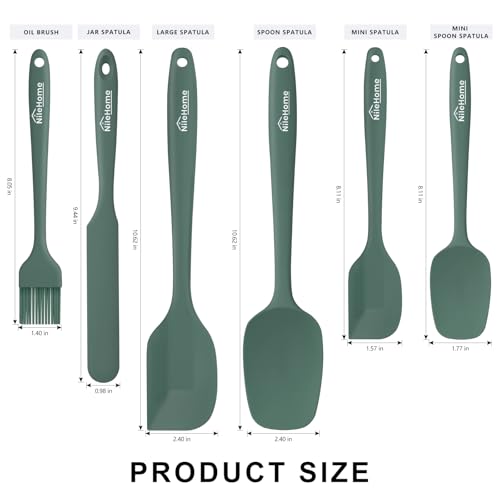 6 Pieces Silicone Spatula Set with Silicone Brush (6 Count)