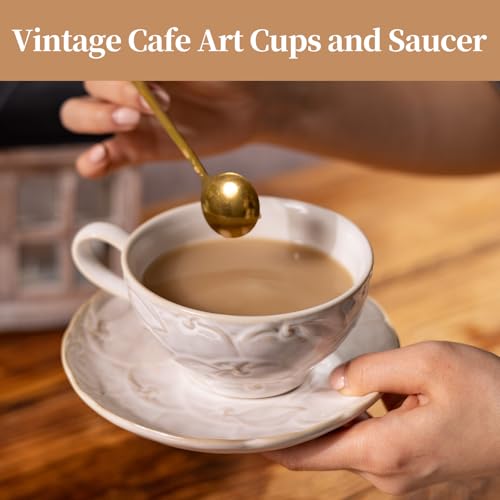 Ceramic Latte Cup with Saucer