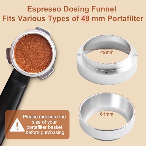 49MM Espresso Dosing Funnel With Coffee Ring