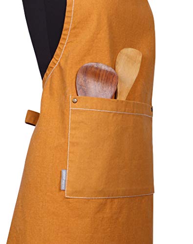 Cotton Solid Aprons for Women with Pocket