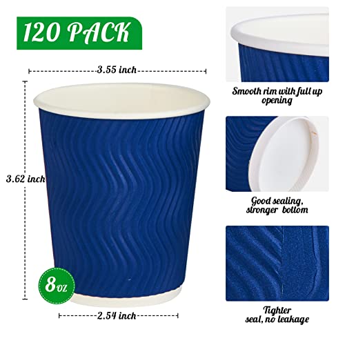 Disposable Paper Coffee Cups (120 Count)