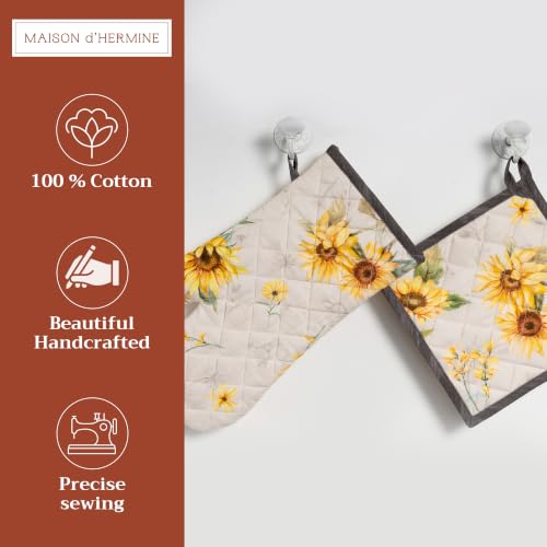 100% Cotton Oven Mitt & Pot Holder Set (2 Count)