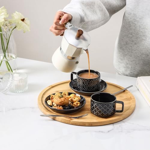 4oz Ceramic Espresso Cups Set of 4 (4 Count)