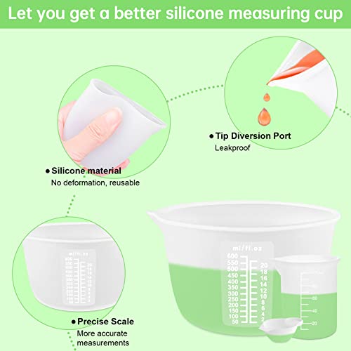 Silicone Measuring Cups Kit for Resin