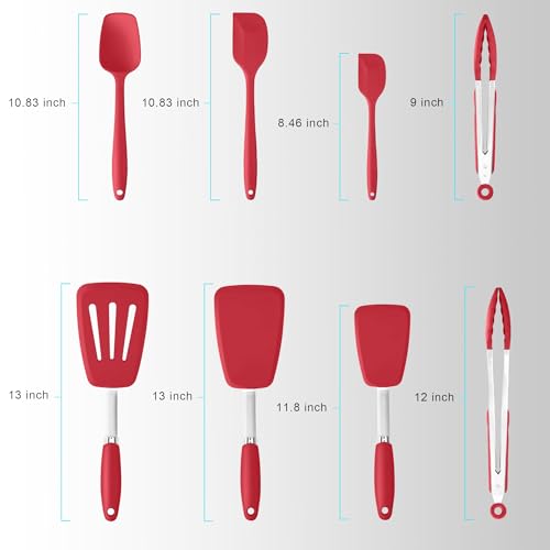 5 Piece Silicone Spatulas Set with Tongs (5 Count)