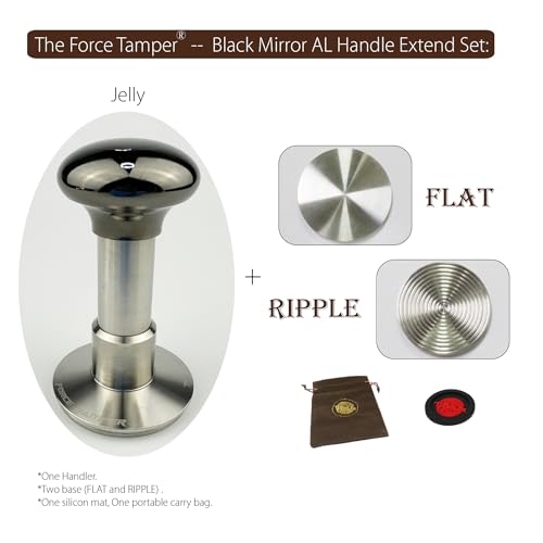 54.00mm Extend Set Black Mirror Jellyfish AL Handle Coffee Tamper