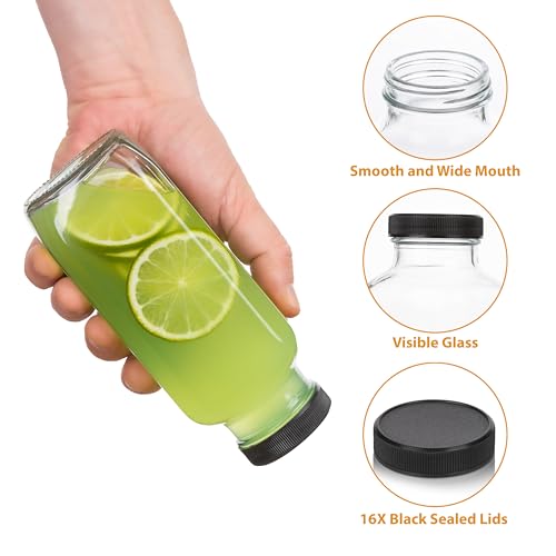 Juice Bottles with Lids (8 Count)