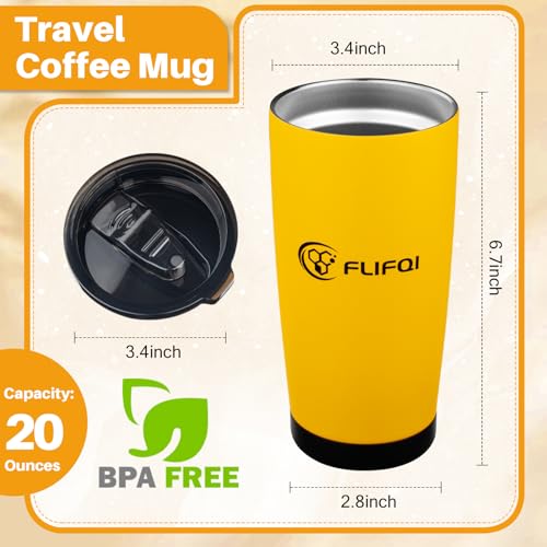 20oz Tumbler with Lid Double Wall Vacuum Insulated Travel Coffee Mug Stainless Steel Thermal Cup Powder Coated Sturdy Coffee Tumbler Gift for Hot and Cold Beverage