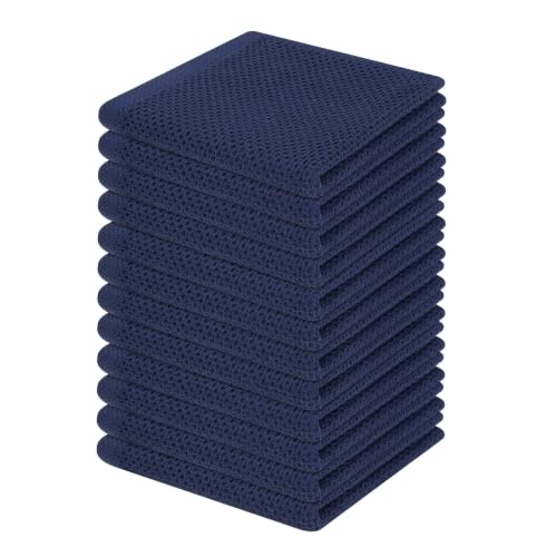 100% Cotton Waffle Weave Kitchen Dish Cloths 12 (12 Count)