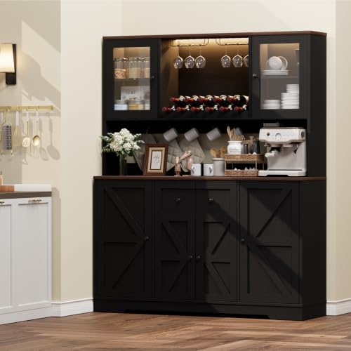 68" Tall Kitchen Pantry Storage Cabinet with Charging Station