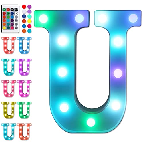Colorful LED Letter Lights with Remote