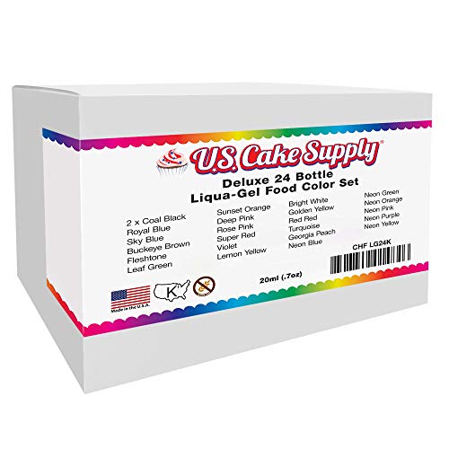 24 Color Cake Food Coloring Liqua (16.8 Fl Oz)