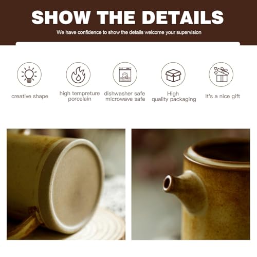 Pour Over Coffee Maker Set Vintage Ceramic Pour Over Coffee Dripper Set with 20 Count Paper Coffee Filters