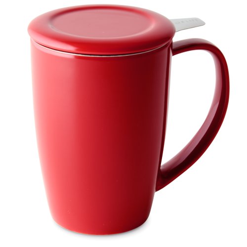 Curve Tall Tea Mug with Infuser and Lid 15 ounces