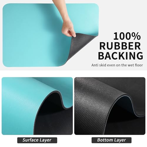 Coffee Mat Absorbent Hide Stain Rubber Backed Dish Drying Mat for Kitchen Counter