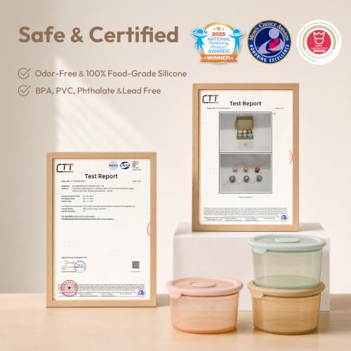 Silicone Snack Containers for Kids & Toddlers (8 Fl Oz)