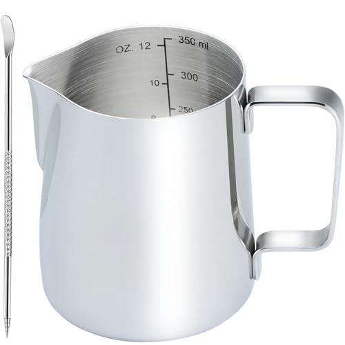 Stainless Steel Milk Frothing Pitcher 12 oz