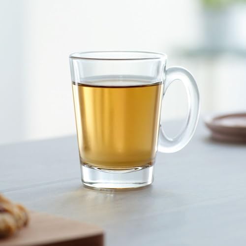 Clear Large Glass Coffee Mugs with Handles