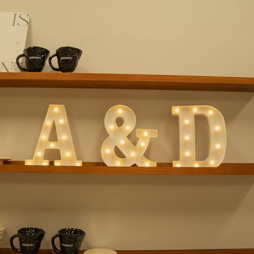 Rechargeable LED Letter Lights Sign Marquee Light Up Letters Sign for Night Light Wedding