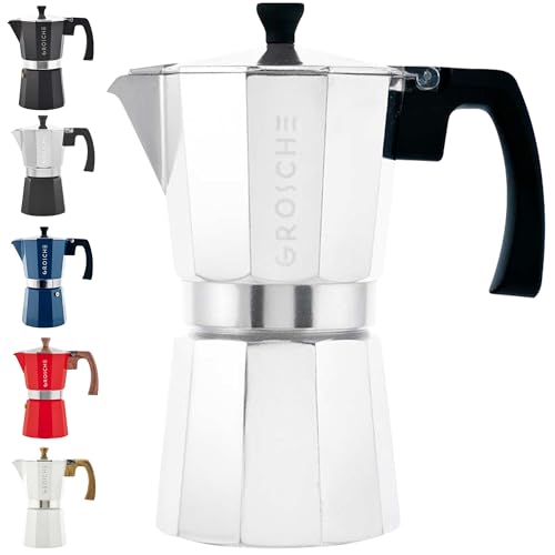 Milano Stovetop Espresso Maker Moka Pot 9espresso Cup 15.2oz Silver