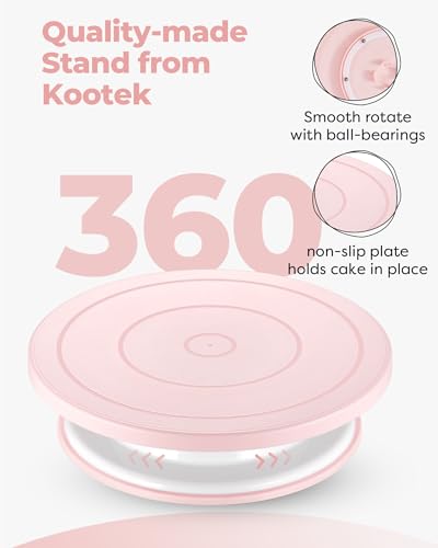 Cake Decorating Kit with Turntable Baking Supplies for Beginner Pros (6 Count)