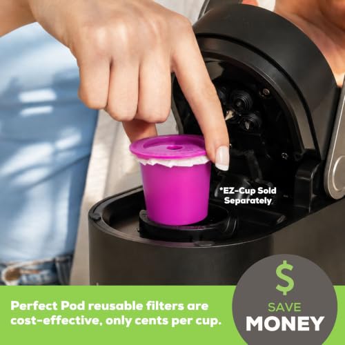 EZ Cup Paper Filters with Lid for Reusable Coffee Pods (7 Count)