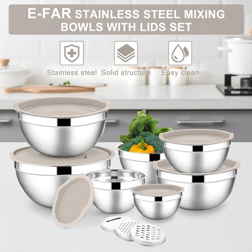Stainless Steel Mixing Bowls (7 Count)