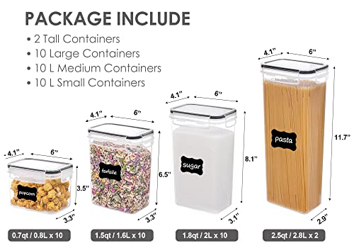 32pcs Airtight Food Storage Containers Set (32 Count)